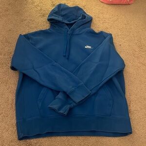 blue nike hoodie!!